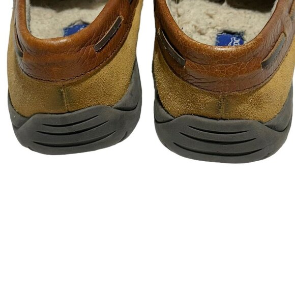 Tempur-Pedic Men's Upslope Suede Leather Slip-On Moccasin Slippers Hashbrown - Picture 5 of 6